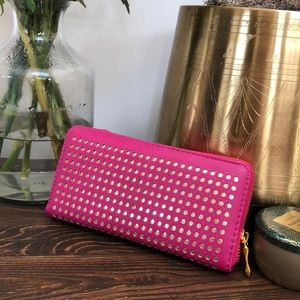 Pink and gold wallet